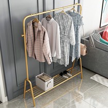 Clothes hanger floor folding indoor drying rack balcony Bedroom hanging clothes hanger Sub-home Easy single lever style cloister