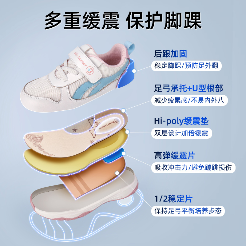 拜尔医生机能鞋宝宝2023运动鞋子 拜尔医生学步/幼童鞋