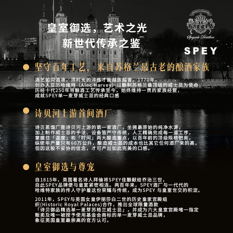 【官方直营】SPEY诗贝10年单一麦芽威士忌热销榜进口洋酒700ml-图3