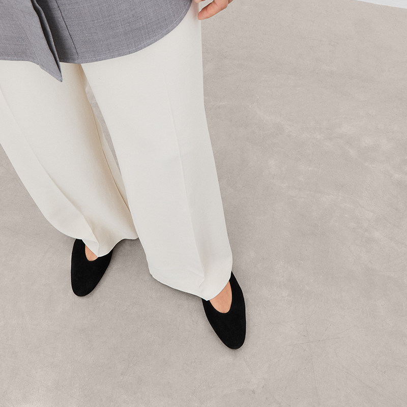 Flattered Belinda女士羊麂皮法式芭蕾舞鞋平底浅口单鞋2026新品,淘宝优惠券,粉丝福利购,淘宝优惠卷