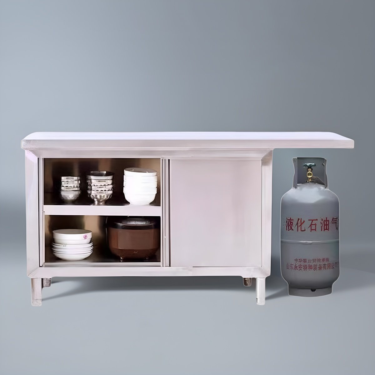 304不锈钢水池柜水槽一体柜不锈钢工作台打荷台拖把池燃气柜定做,淘宝优惠券,粉丝福利购,淘宝优惠卷