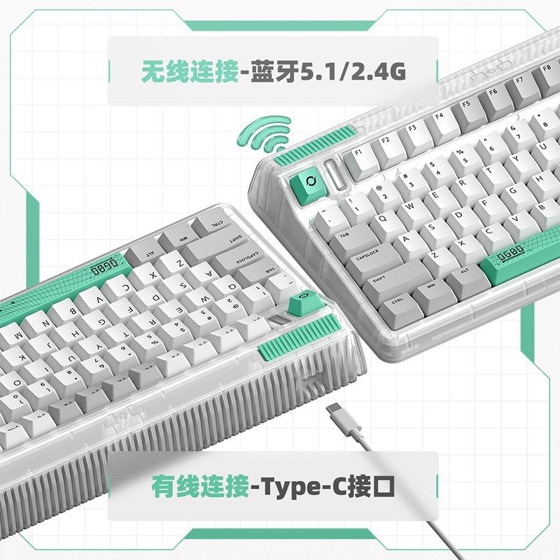 IQUNIX OG80虫洞 三模无线机械键盘蓝牙2.4G游戏办公热插拔TTC轴 - 图2