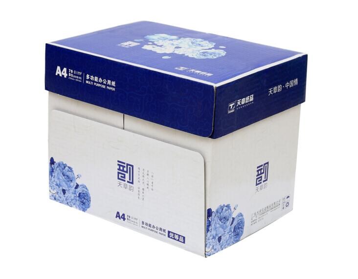 a4复印纸70克80g 500张/包 5包/箱 a4纸打印白纸办公纸天章韵