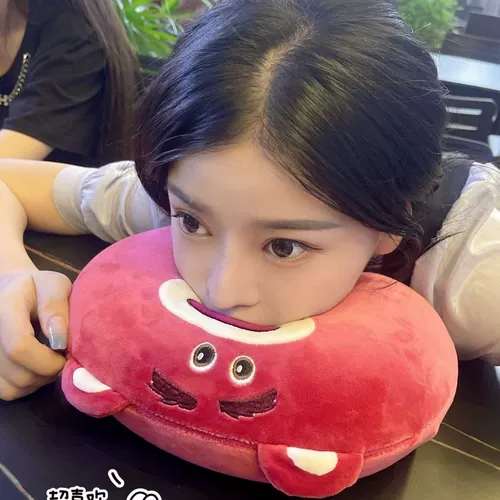 Клубника для взрослых, мультяшная милая комфортная подушка для шеи для путешествий для сна, с защитой шеи