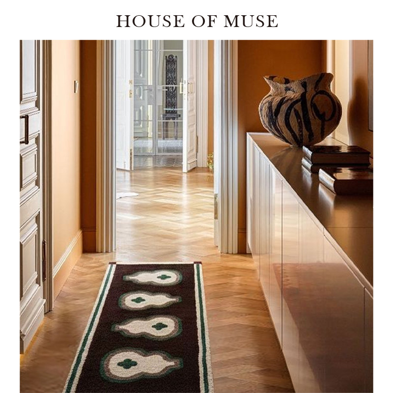 缪斯家 "福禄双全"中古风地毯客厅卧室床边毯防滑玄关入户地垫,淘宝优惠券,粉丝福利购,淘宝优惠卷