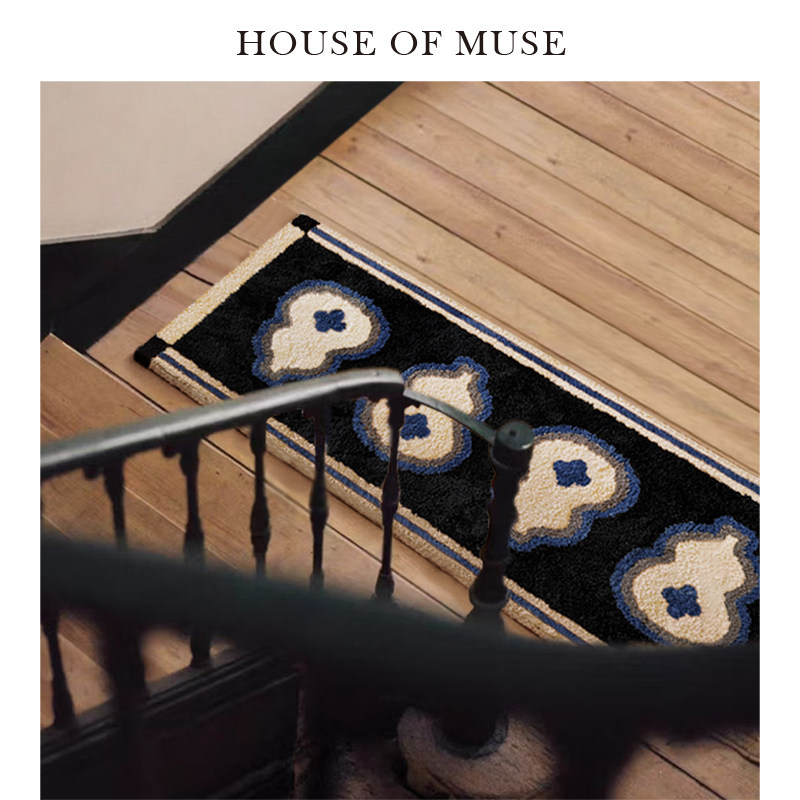 缪斯家 "福禄双全"中古风地毯客厅卧室床边毯防滑玄关入户地垫,淘宝优惠券,粉丝福利购,淘宝优惠卷