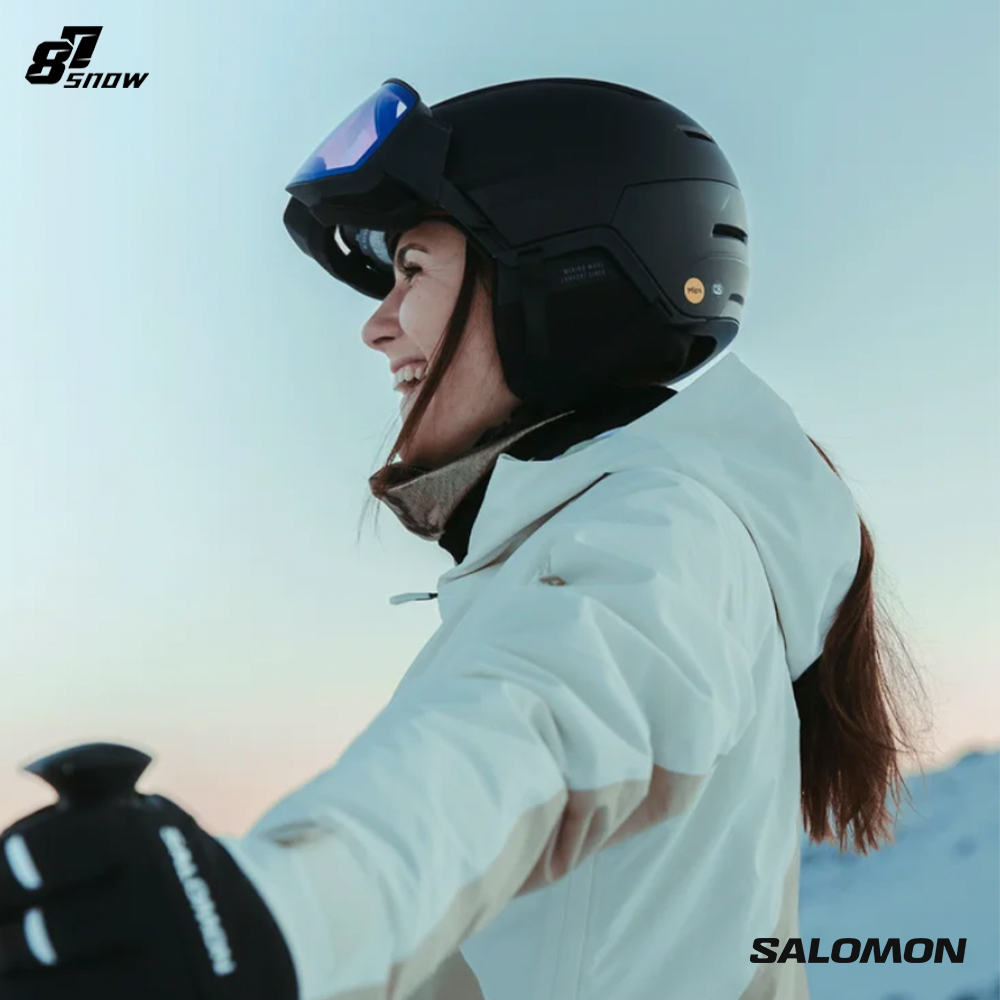 W25款SALOMON滑雪头盔雪镜盔镜一体MIPS系统安全防雾单板双板新品 - 图0