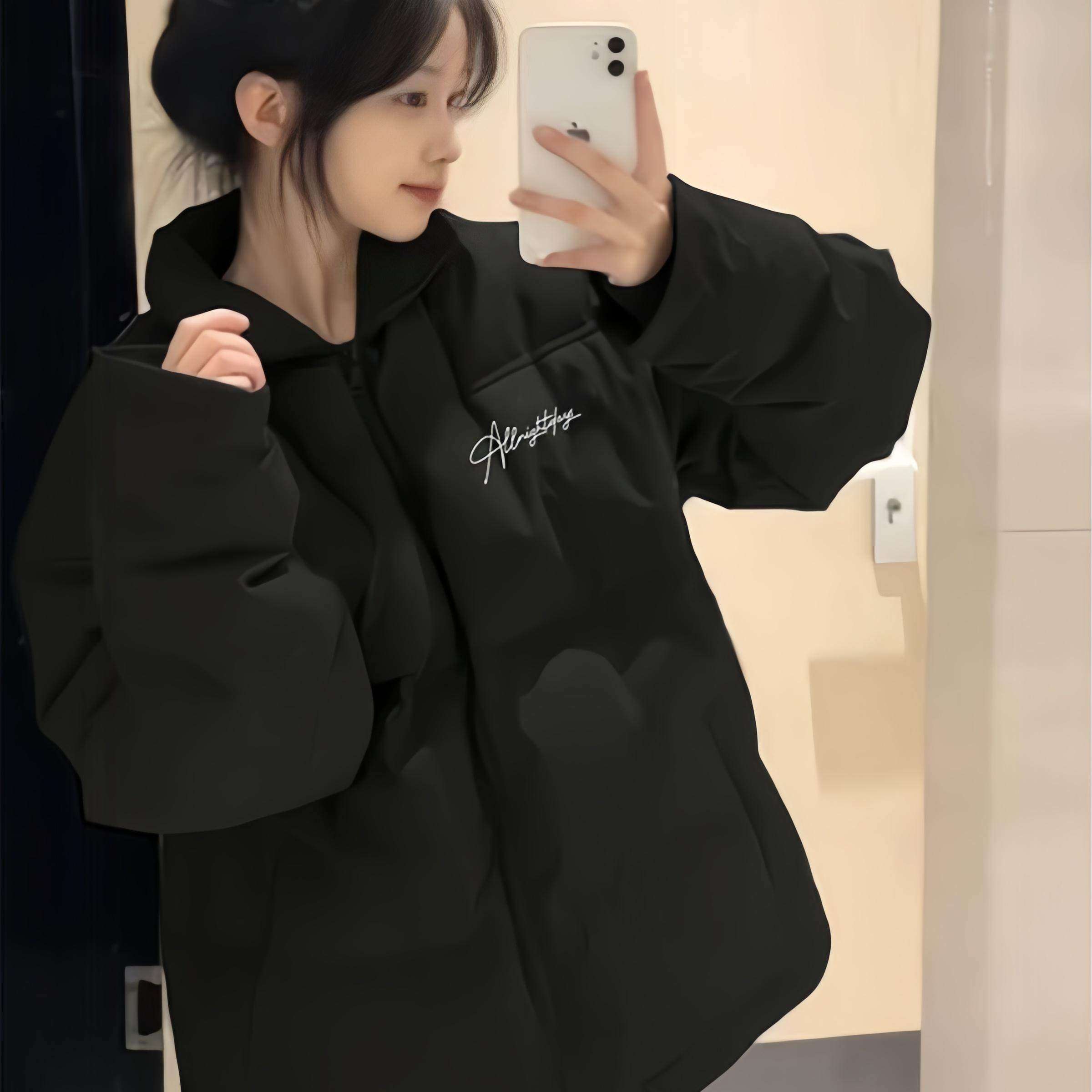 黑色宽松百搭羽绒棉服女大童冬季初中高中学生面包服外套棉衣棉袄,淘宝优惠券,粉丝福利购,淘宝优惠卷