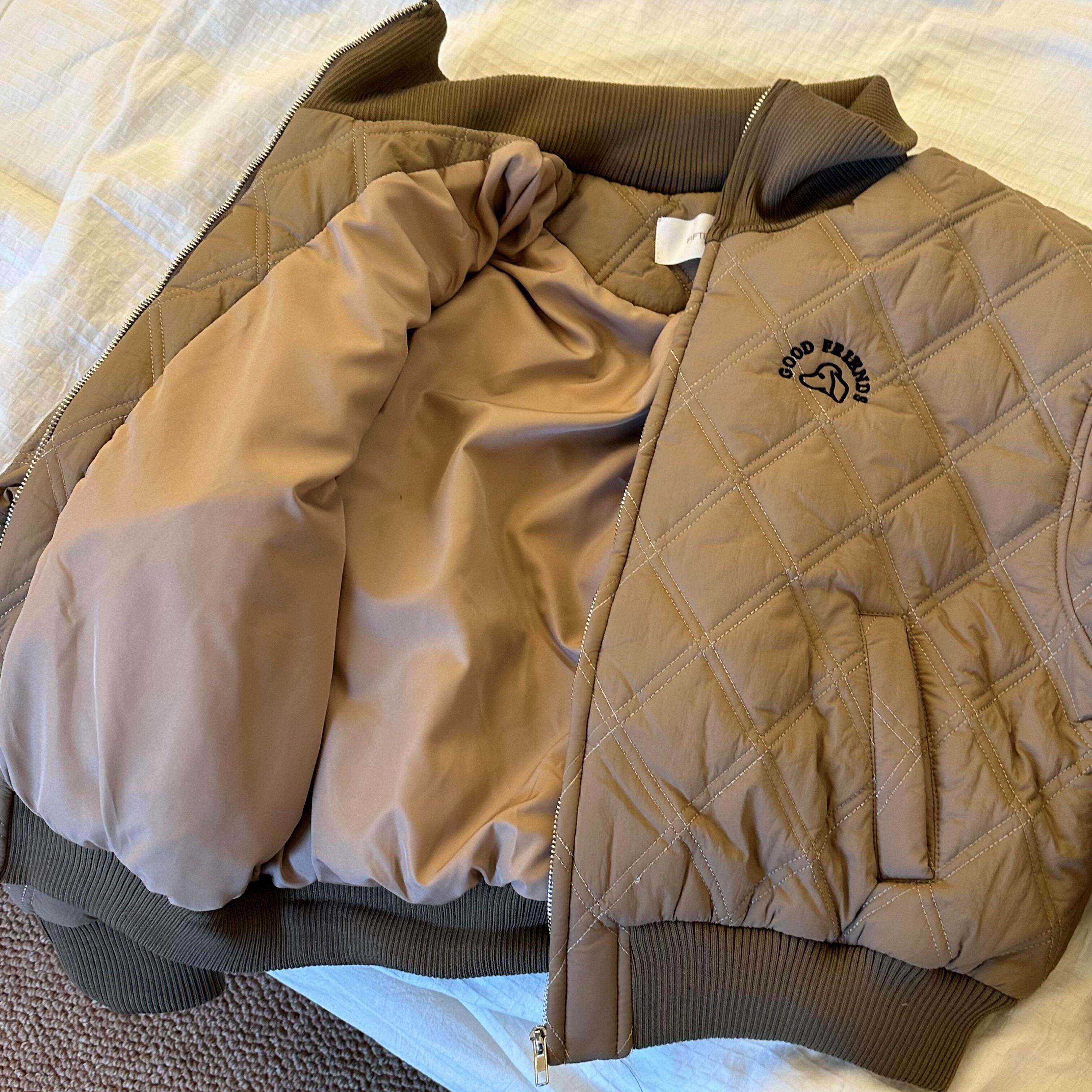 巨好看的美式复古棒球棉服女款冬季宽松菱格绗缝夹棉外套短款棉衣,淘宝优惠券,粉丝福利购,淘宝优惠卷