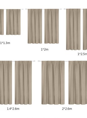 1pc Height Blackout Curtains For Living Room Custom Linen So