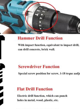 288VF 13mm Cordless Impact Drill 350N.m Brushless Impact Dri