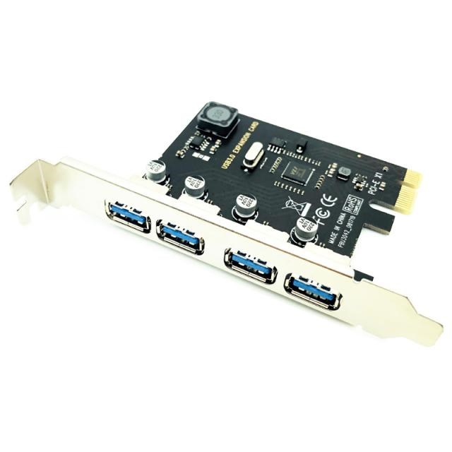 4 Port USB 3.0 PCI-E Expansion Card PCI Express PCIe USB 3.0 - 图0