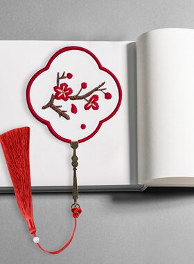 DIY Chinese Style Embroidery Bookmarks Rectangle Embroidery