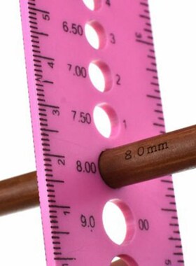 2pcs All In One Measure Ruler 适用于 Knitting Needles 2.0-10