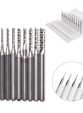 10Pcs/set 1/8'' 0.8-3.175mm PCB Twist Drill Bit Set Engravin