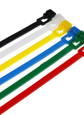 100pcs 200mm Releasable Cable Ties Colored Plastics Reusable