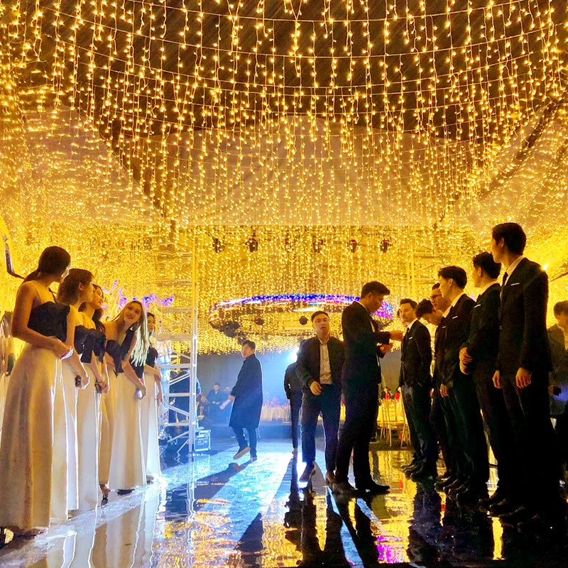 LED String Lights Waterfall Curtain Light String 5M Droop 0 - 图0