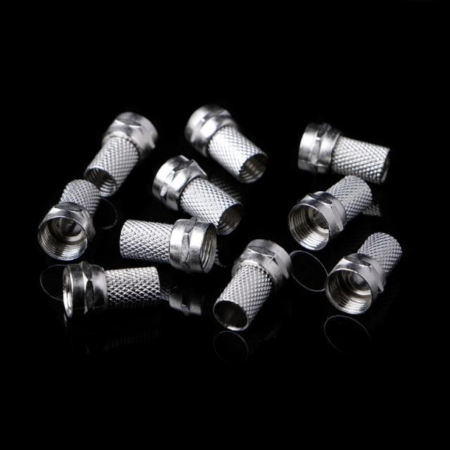 10 Pcs 75-5 F Connector Screw On Type 适用于 RG6 Satellite T - 图3