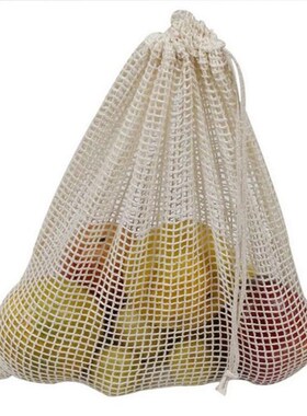 Green supermarket shopping cotton net bag string string mout