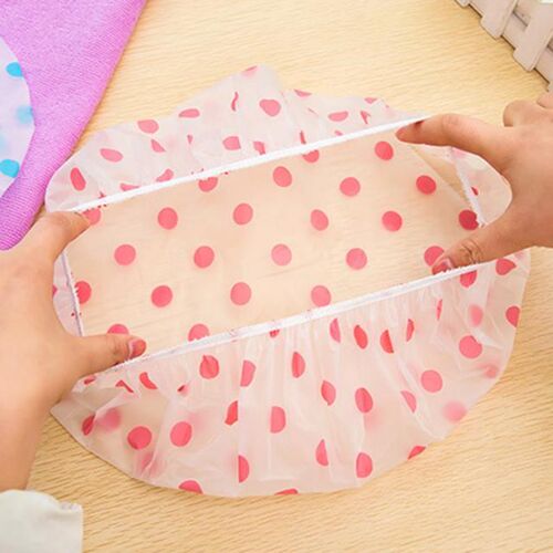 Waterproof Wave Point Bath Cap Hat Elastic Shower Hat Reusab - 图0