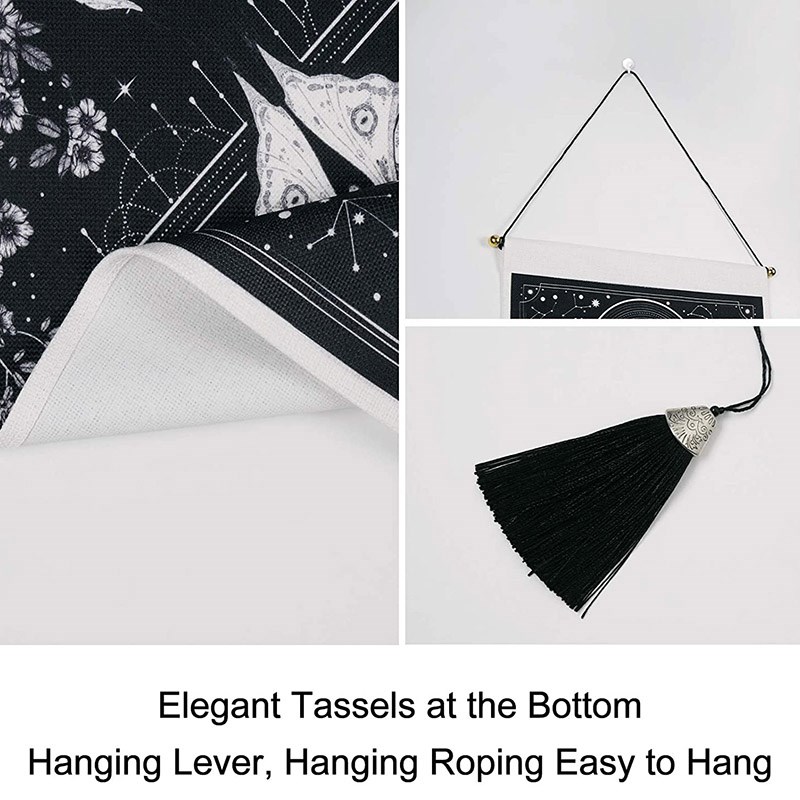 Pack Of 2 Tapestry Sun And Moon Tapestry Moth Tapestries Bla_虎窝淘