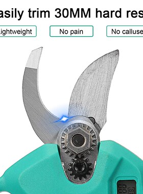 128V Electric Cordless Pruner Pruning Shear With 1/2Pcs 2500