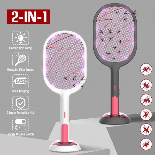 3000V Electric Insect Racket Swatter Zapper USB 1200mAh USB - 图0