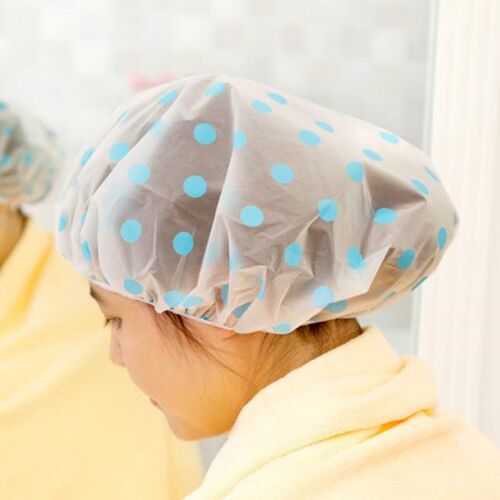 Waterproof Wave Point Bath Cap Hat Elastic Shower Hat Reusab - 图2