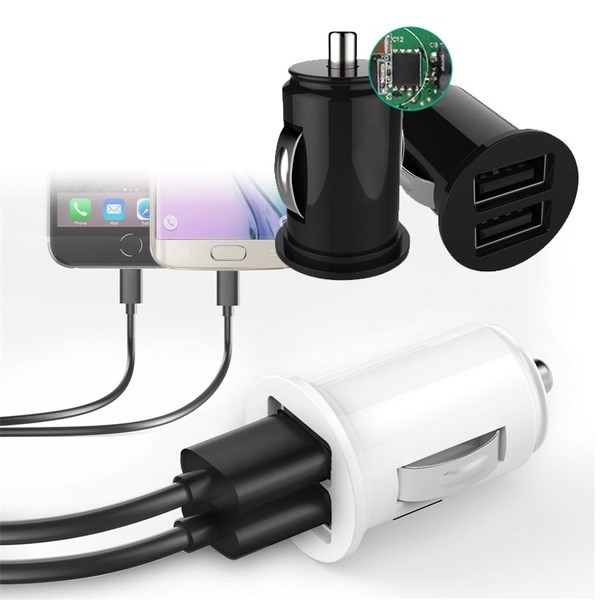 New 12V Power Dual 2 Port USB Mini Bullet Car Charger Adapte - 图3