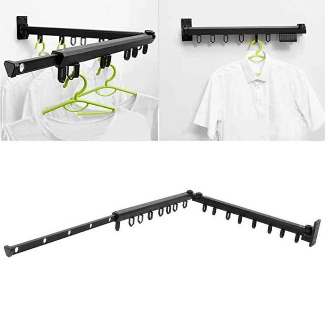 Wall Mounted Folding Clothes Hanger Adjustable Clothes Dryin - 图0