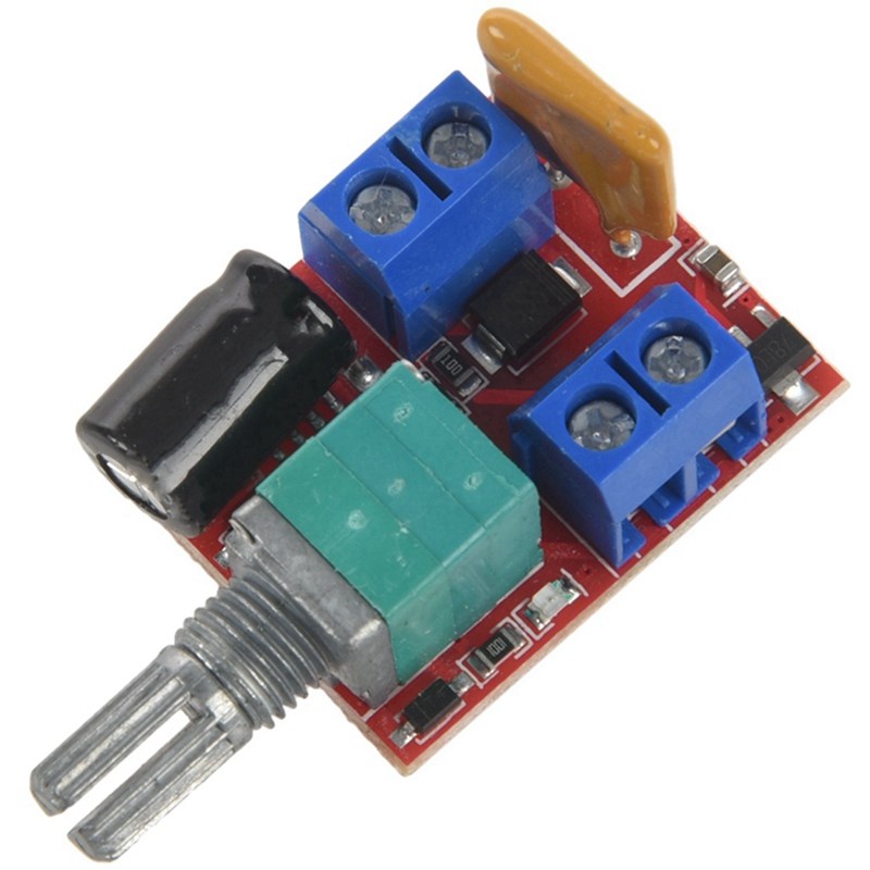 BGTXINGI 2Pcs DC Motor Governor 3V 6V 12V 24V 35V Adjustable Speed Controller Regulation Switch 5A Ultra Small LED Dimmer With Speed Control Knob