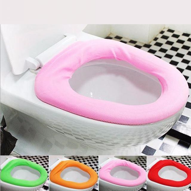 1PCS Soft Warm Long Plush Toilet Seat Mat Pad Cover Lid Com - 图0