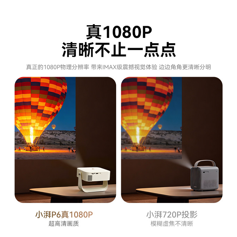 Xiaopai P6 Bedroom Cinema White Wall Direct Projector