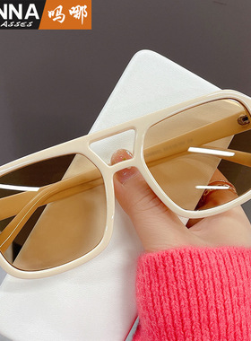 英国moleubak新款方形双梁太阳镜男女复古个性海洋片眼镜潮拍