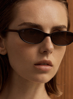 英国moleubak时尚椭圆小框太阳镜女士新款欧美ins街拍墨镜个性潮