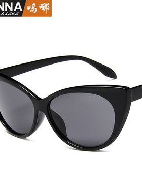 英国moleubak时尚猫眼太阳镜欧美潮流墨镜复古街拍走秀金属铰链