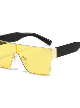 英国moleubak新款方形太阳镜女欧美时尚潮流连体墨镜男ins风街拍