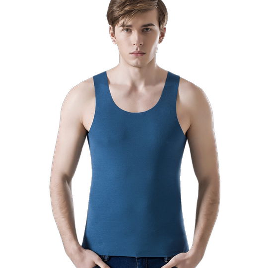 Modal pure cotton markless vest men's autumn and winter cotton shoulder chopping exercise fitness training vest bottom sweatshirt