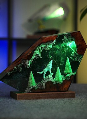 新款北极狼星系手工制作动物创