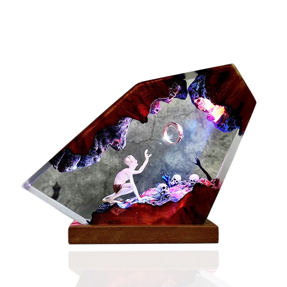 Gollum Power Ring Epoxy Resin Lamp Dark Demon