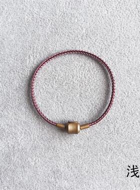 超细2毫米不锈钢丝防水手绳皮绳周家同款DIY半成品3D硬金转运珠潮