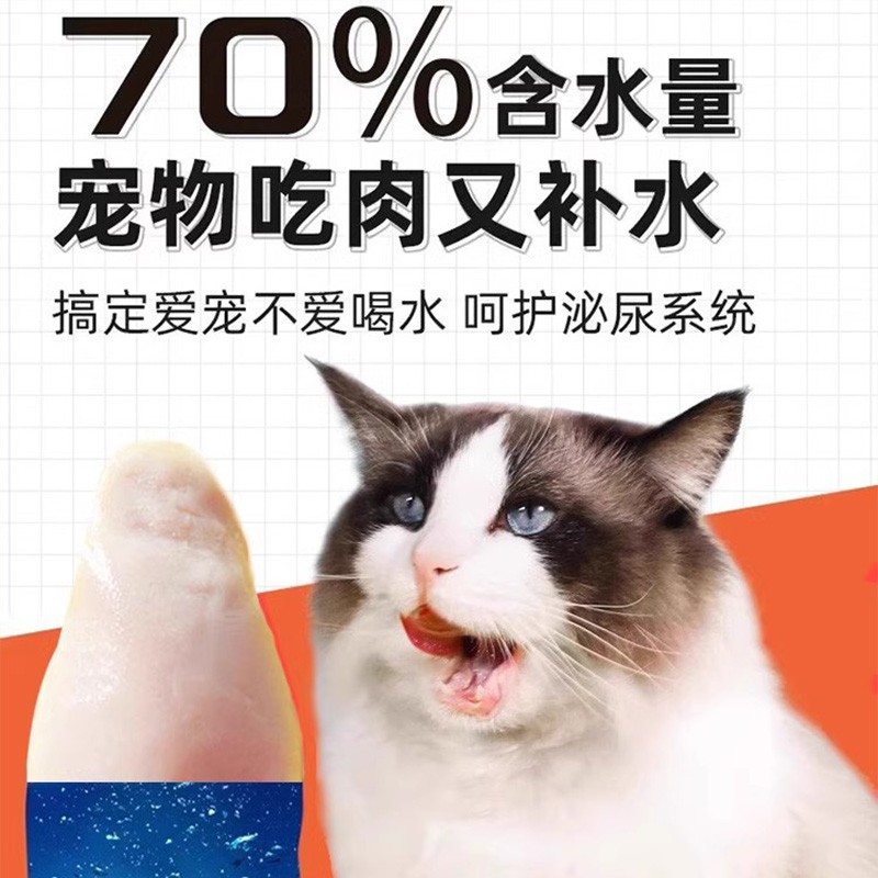 宠物蒸煮鸡胸肉猫咪零食补水幼猫水煮鸡胸肉冻干狗狗吃的营养鸡肉-图0