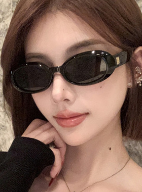 日本cherry kitty小框椭圆太阳镜新款时尚复古百搭个性防晒潮流