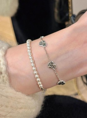 日系Cherry Kitty超仙爆闪碎碎冰葫芦手链女vintage百搭清冷感