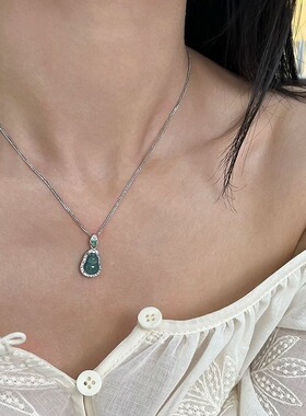 日系Cherry Kitty新中式水滴葫芦吊坠项链女vintage轻奢国风小众