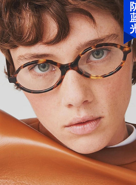 日本cherry kitty复古椭圆眼镜框书呆子防蓝光平光镜新款ins素颜