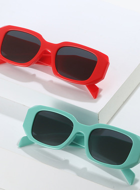 日本cherry kitty铰链牙时尚方形小框个性棱角切面墨镜女嘻哈