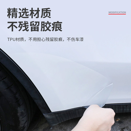 适用于特斯拉焕新版ModelY/YL/3后门防溅膜车门TPU保护贴改装配件 - 图0