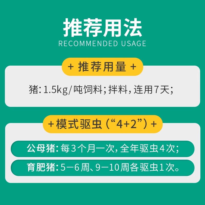 回盛生物阿苯达唑伊维菌素粉预混剂兽用猪牛体内外打虫鸡禽驱虫药 - 图2