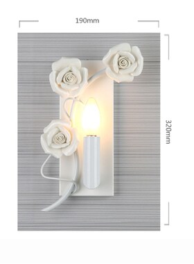 cottagecore style Rose flower led wall lamp living room aisl